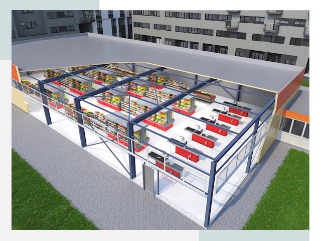 Строительство магазинов в Апшеронск от 615 руб. за м²