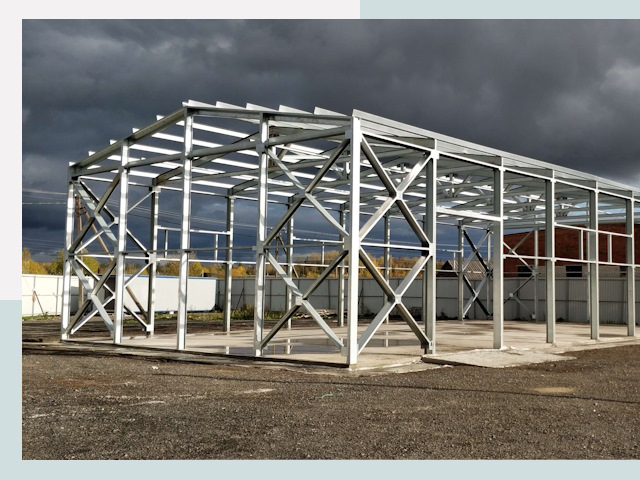 Двускатные ангары в Апшеронск от 615 руб. за квадрат