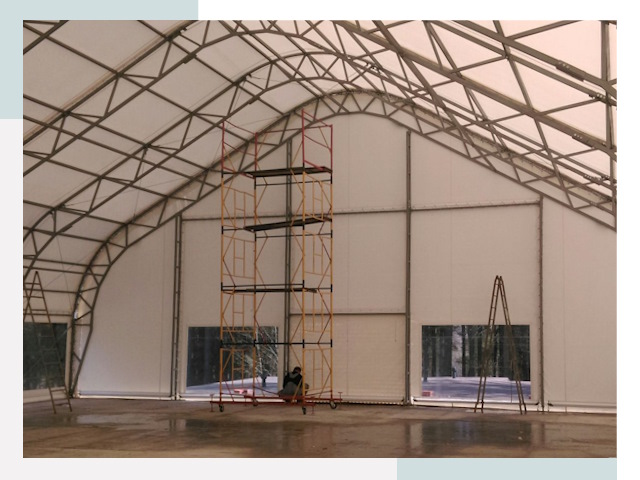 Шатровые ангары в Апшеронске