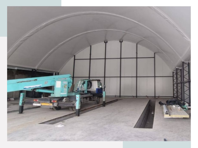 Внутреннее оснащение ангаров в Апшеронске